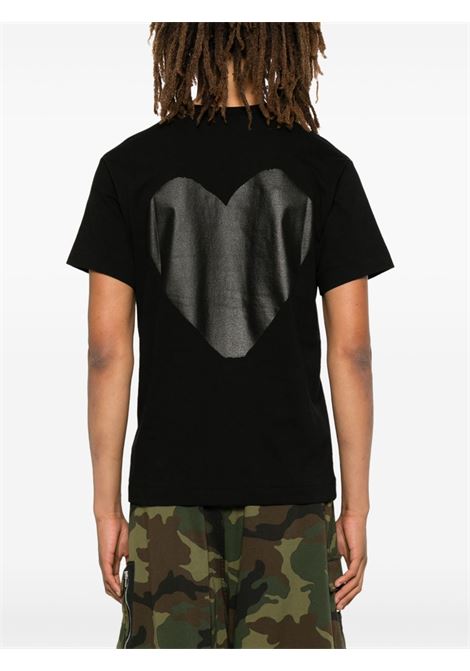 printed t-shirt unisex black COMME DES GARÇONS PLAY | AX-T190-0511